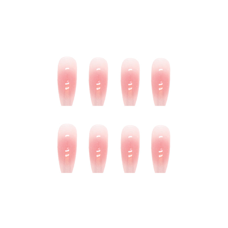 Einfaches Rosa, 24 Stück, künstliche falsche Nägel, tragbar, Glitzer, künstliche Nägel, Ballerina, vollständige Abdeckung, Nagelspitzen, zum Aufdrücken auf N_voghion.com