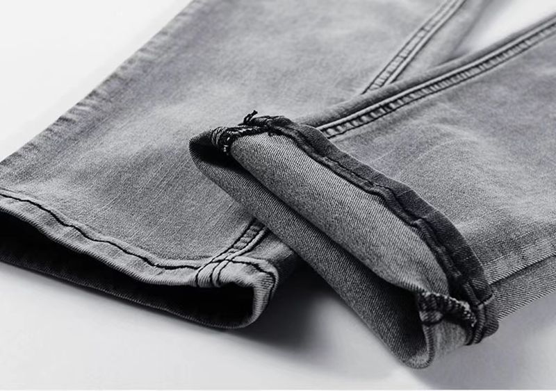 Ensemble deux pièces tendance pour homme, veste en jean et jean, tissu tricoté décontracté_voghion.com