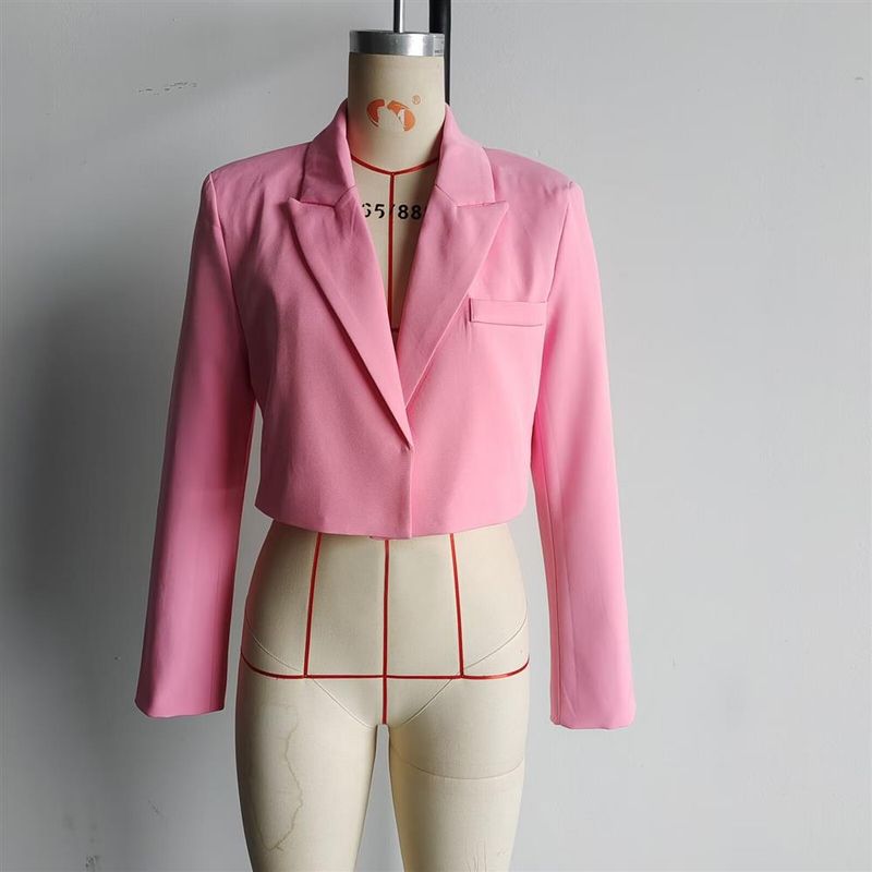 Women's Clothing 2024 Autumn Winter New Style Personality Fashion Simple Short Blazer Jacket For Women_voghion.com