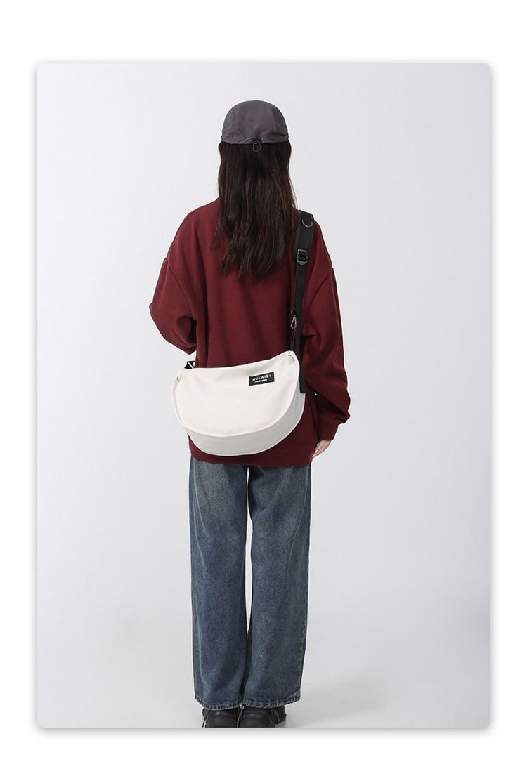 Large Capacity Nylon Canvas Bag Women's New Crossbody Bag Casual And Versatile One Shoulder Dumpling Bag Student Class_voghion.com