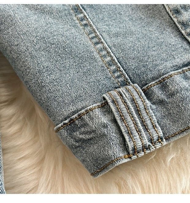 Women's Denim Jacket & High Waist Pencil Skirt Two-Piece Set - Slim Fit Short Cropped Blazer With Button Front & Bodycon Mini Skirt (Blue, S/M/L)_voghion.com