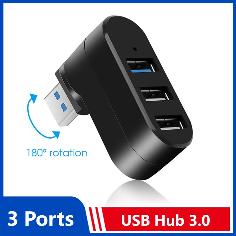 Hub 3.0 Adapter Rotate High Speed U Disk Reader Splitter 3 Ports USB 2.0 for Xiaomi book Pro Laptop PC_voghion.com