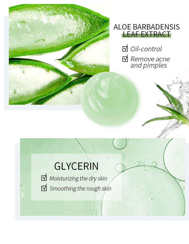 Trattamenti e maschere Crema anti-acne all'aloe vera 20 g Prodotti idratanti per la cura della pelle Confezione in inglese_voghion.com