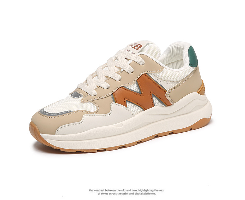 Pantofi sport și de alergare Forrest Gump cu talpă groasă, versiunea coreeană, primăvara/vara 2024, pentru studente, pantofi de zi cu zi pentru tătici_voghion.com