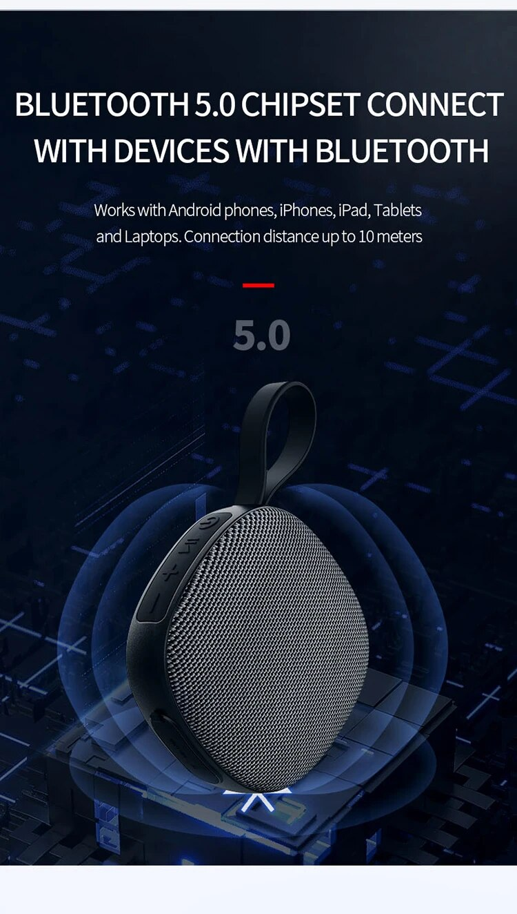 2023 New Portable Fabric Bluetooth Speaker Stereo Waterproof IPX6 Wireless Speakers Outdoor Mini Subwoofer Support_voghion.com
