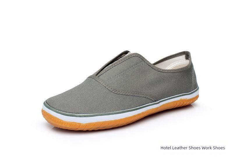 Slip-on Rubber Sole Elastic Mouth Canvas Shoes_voghion.com