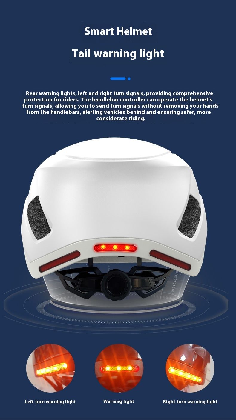 Casco da bicicletta UTAKFI con riproduzione musicale Bluetooth intelligente e risposta alle chiamate, ricaricabile e integrato._voghion.com