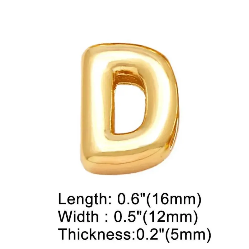 FLOLA DIY 26 Letter Custom Female Name Gold Silver Broadband Initial Bracelet Handmade Jewelry Brtd91 Y250420_voghion.com