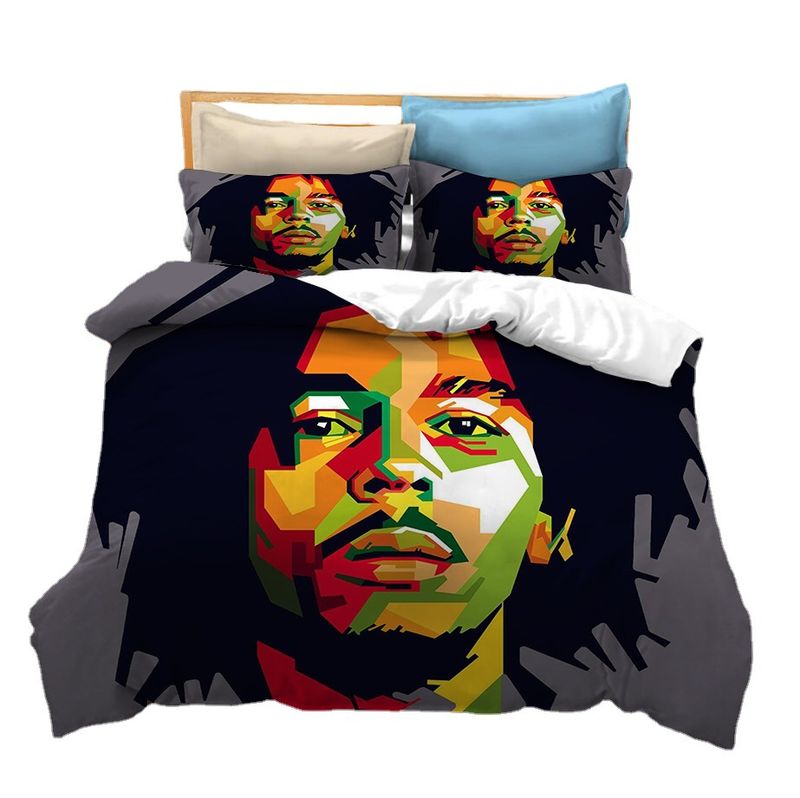 Férfi Star Series 3D Nyomtatású Paplan Párnahuzat, Háromrészes Ágynemű Garnitúra_voghion.com