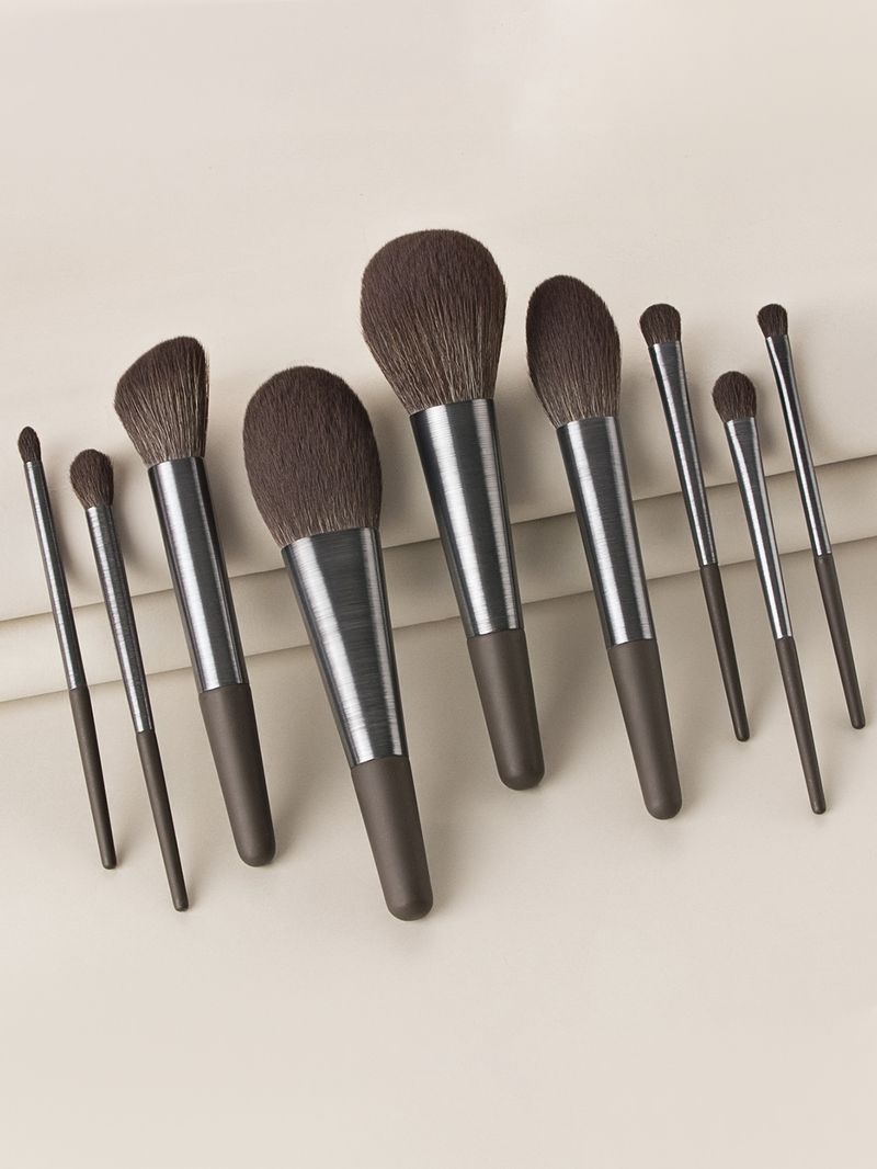 9 tubi spazzolati, set di pennelli per trucco professionale di alta qualità, voluminosi e opachi che catturano la polvere di seta_voghion.com