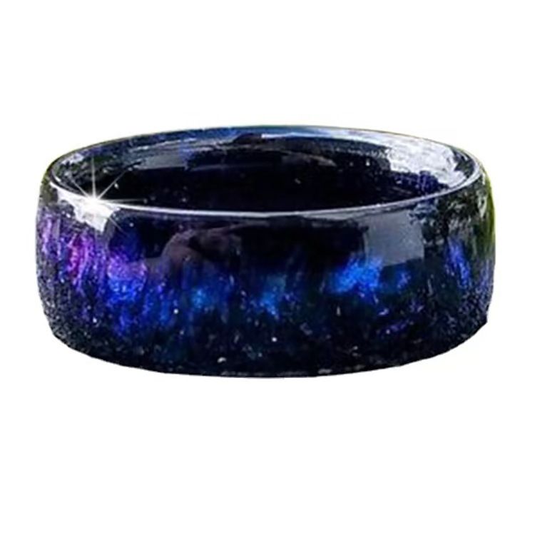 New Acrylic Resin Colorful Starry Sky Women's Ring Set For Index Finger_voghion.com