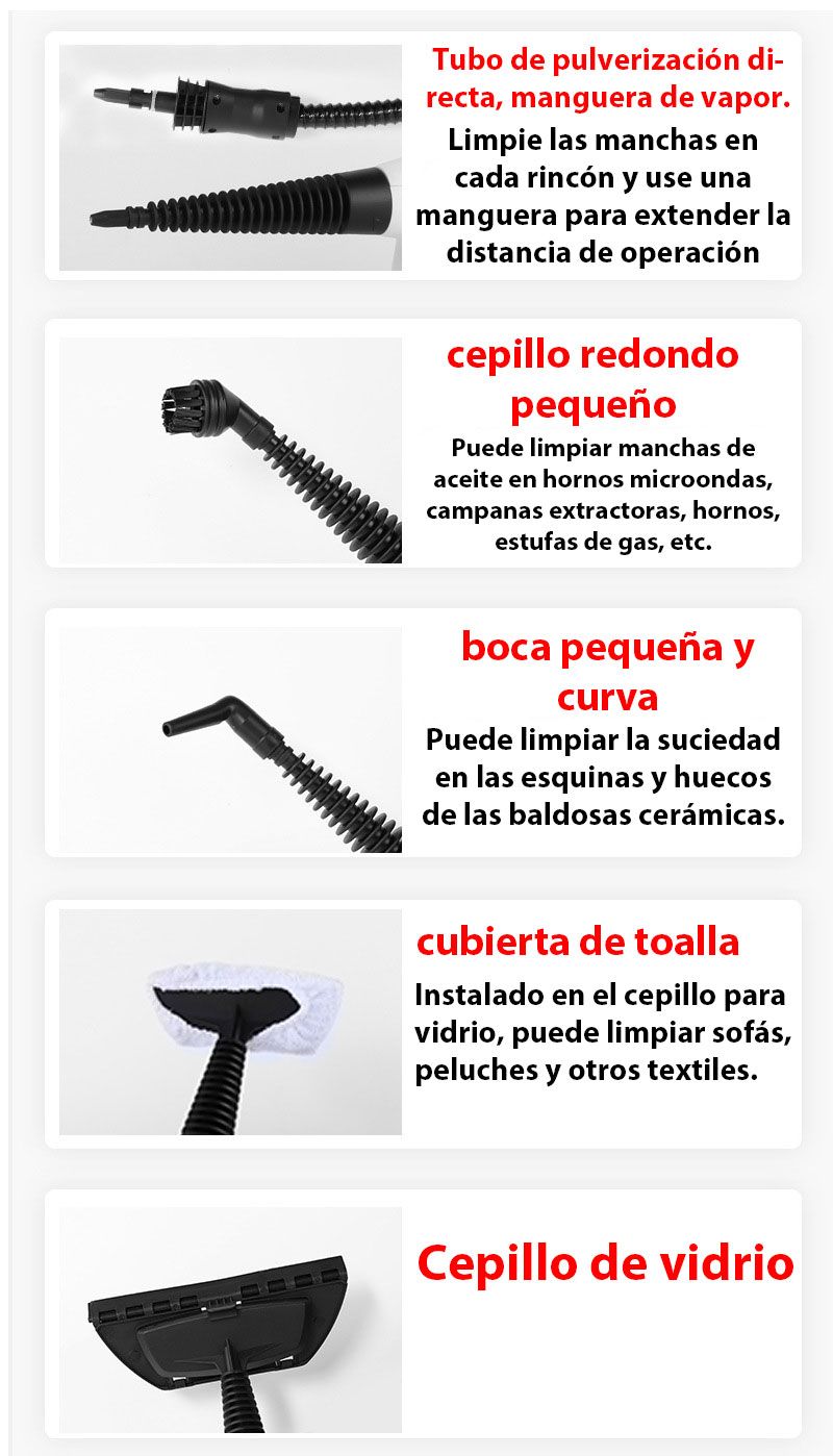 Dampfreiniger 1050 W, 1 - 2 Minuten lang erhitzt, für Küche, Bad, Bank, Schlafzimmer, Enz. geeignet._voghion.com