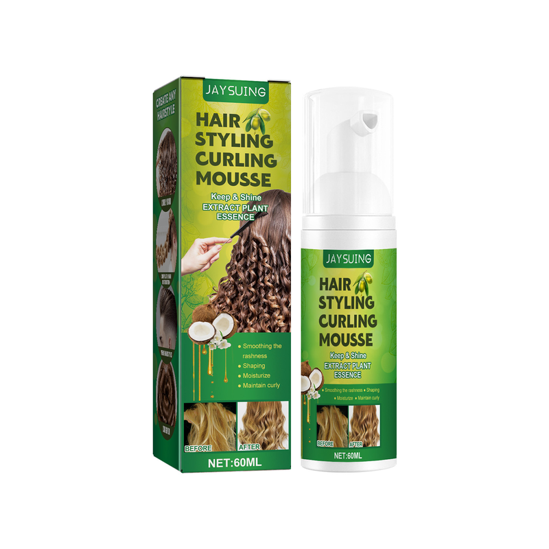 Jayswing-mousse esponjosa, cuidado hidratante, cabello rizado antiencrespado, espuma elástica para estilizar_voghion.com