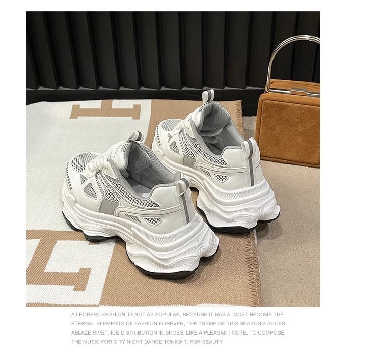 Paris dad shoes women's 2024 new summer thick sole height increase mesh breathable versatile lightweight sports casual shoes_voghion.com