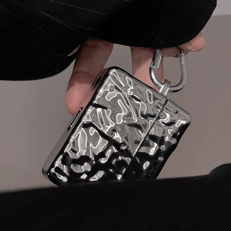 Galvanisiertes silbernes Zinnfolienmuster 2/3 Schutzhülle, kompatibel mit Bluetooth Earbuds Pro, neue 4. Generation, weich_voghion.com