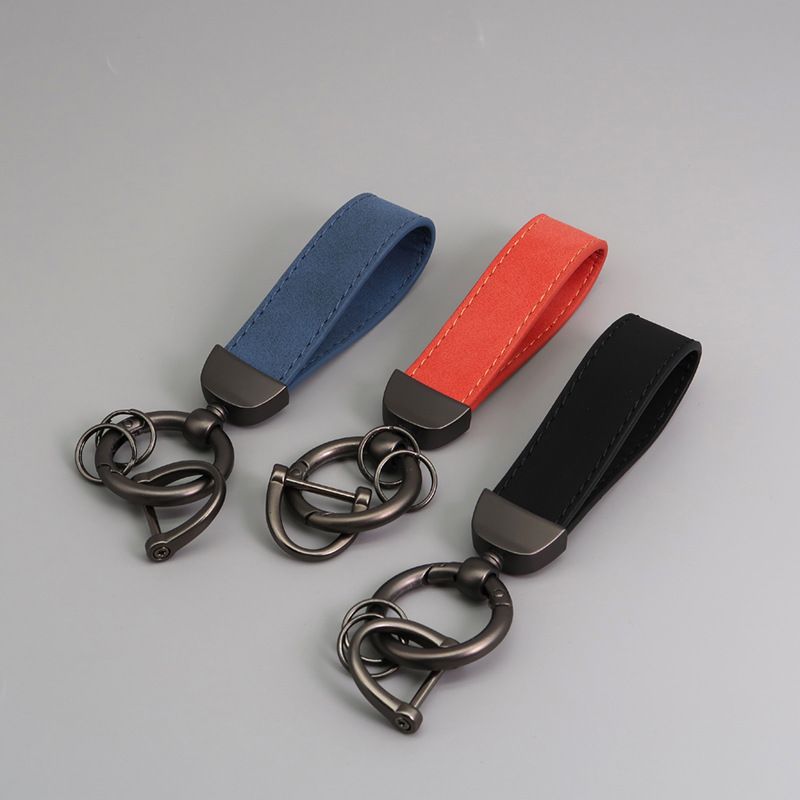 Novo chaveiro de couro para carro com ferragens anti-perda_voghion.com