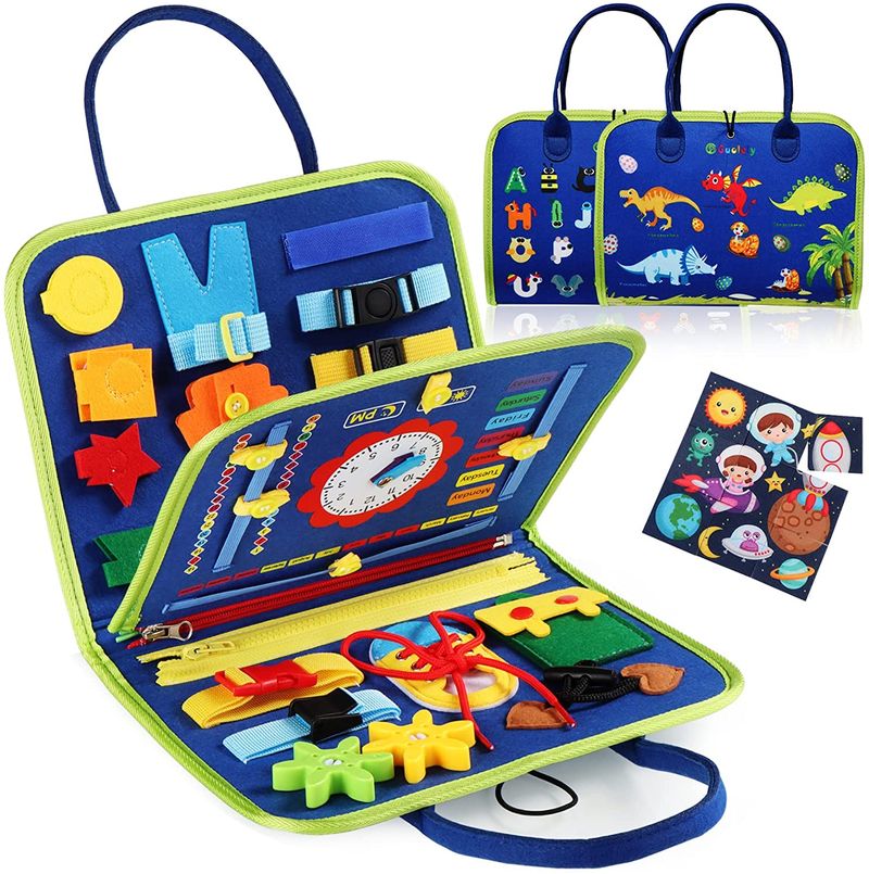 Tablero de actividades Montessori para niños de 1 a 3 años Juguetes educativos sensoriales y de viaje_voghion.com