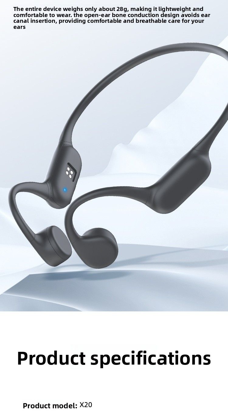 Cross-Border X21 Bone Conduction Headphones With Built-in Memory Long Battery Life For Music Listening, Sports, And Swimming IPX68 Water-Resistant Blu_voghion.com