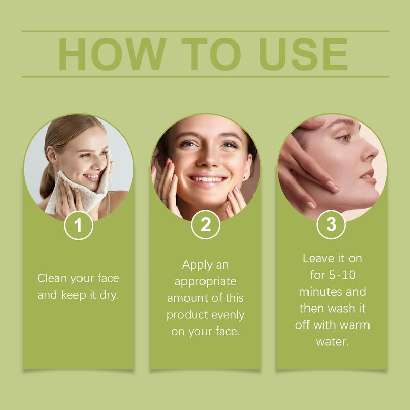 Viareline Green Tea Cleansing Mud Mask Facial Gentle Cleansing, Moisturizing And Moisturizing Facial Mask_voghion.com