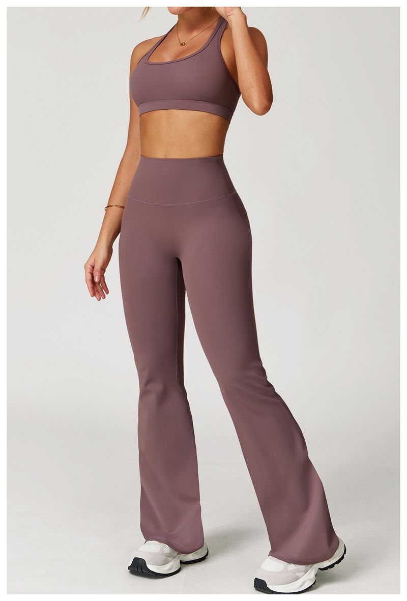 Women's Seamless High-Waisted Yoga Set With Butt-Lifting Design - Nylon Spandex Workout Outfit For Running, Fitness & Gym_voghion.com