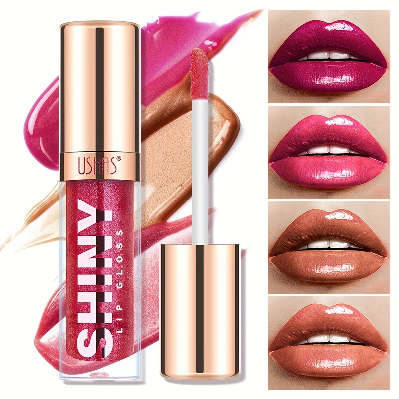 (Display Box) USHAS Professional Makeup Butter Gloss, Natural Gloss Finish, 12 Colors_voghion.com