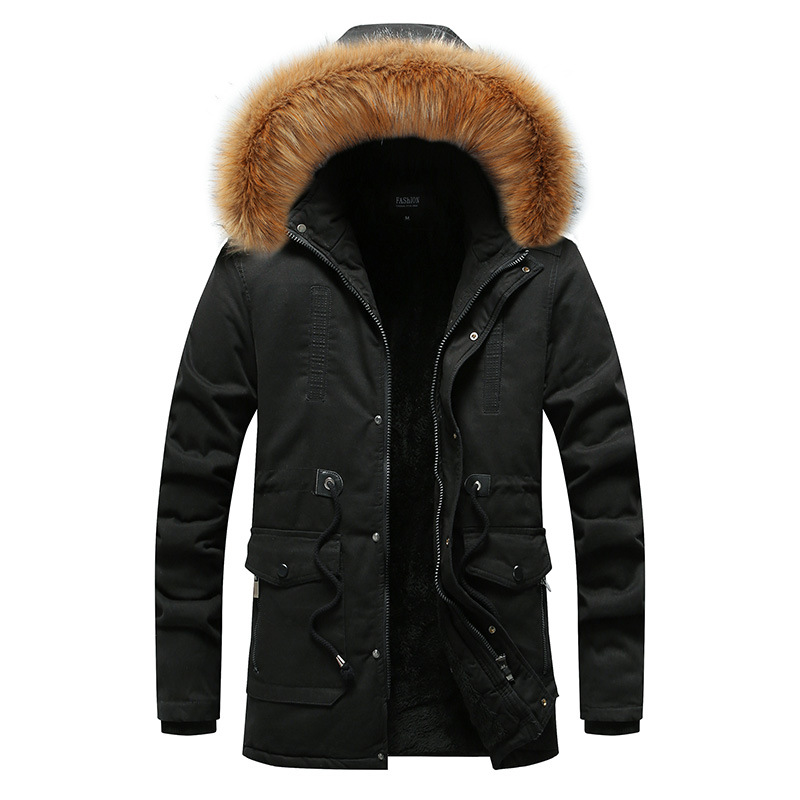 Herbst und Winter Baumwollgepolsterte Kleidung Herren Outdoor Samt Verdickte Warme Baumwollgepolsterte Jacke Lässiges Oberteil Große Größe Multi-Tasche Baumwollgepolsterte Kleidung_voghion.com