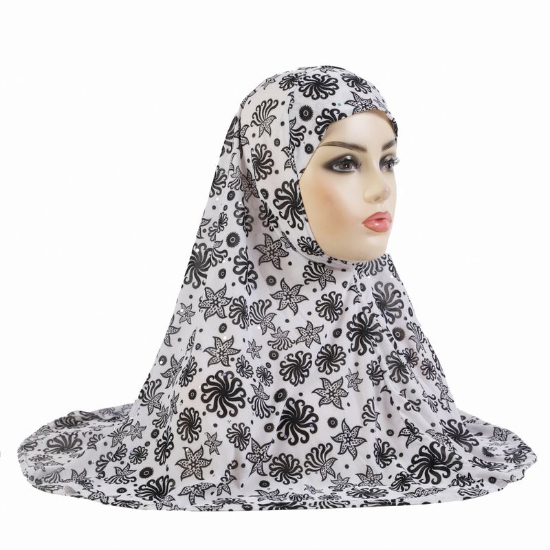 Hot selling Malay Scarf Printed Women's Single Layer Fashion Thin Pattern Flower Cloth Hat_voghion.com