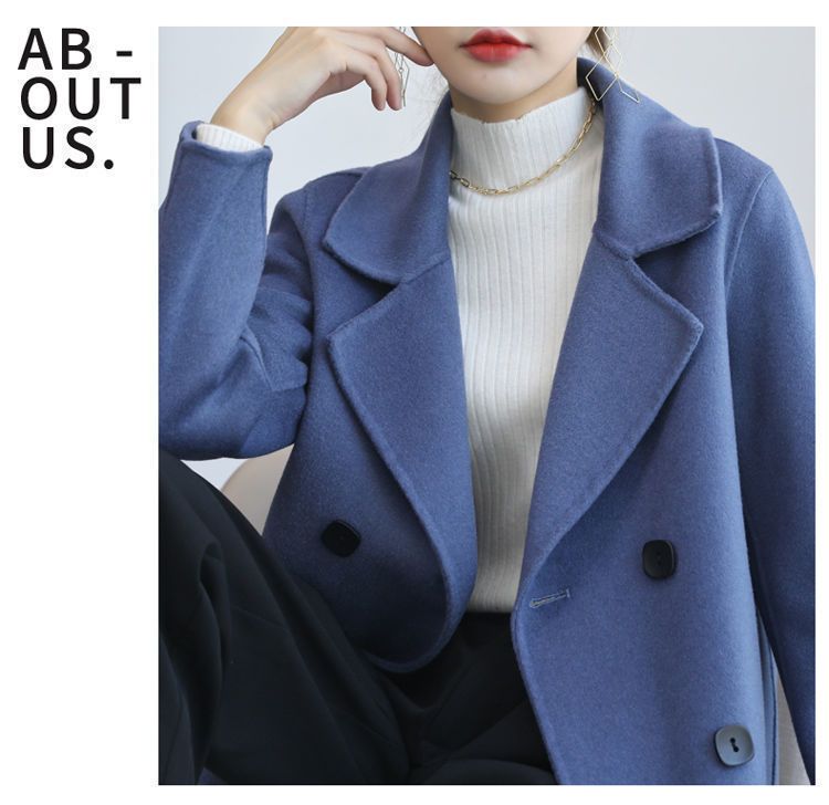 2024 new double-sided for women, short, high-end, loose, slimming, casual, small, woolen coat_voghion.com