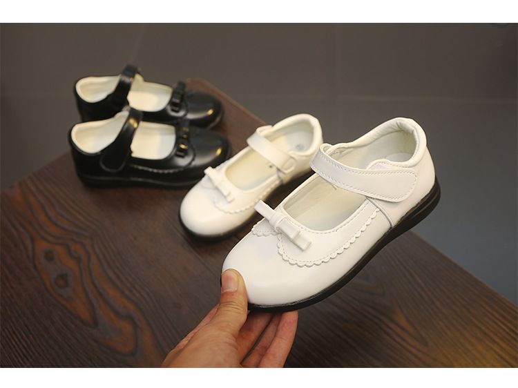 Scarpe da sposa per bambini in pelle per ragazze, feste, balli, scarpe da sposa con fondo morbido antiscivolo, calzature singole per prestazioni da studente_voghion.com