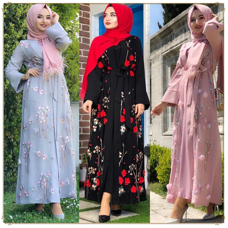 Dameskleding Modieuze dames driedimensionale geborduurde cardigan, elegante en elegante lange rok_voghion.com
