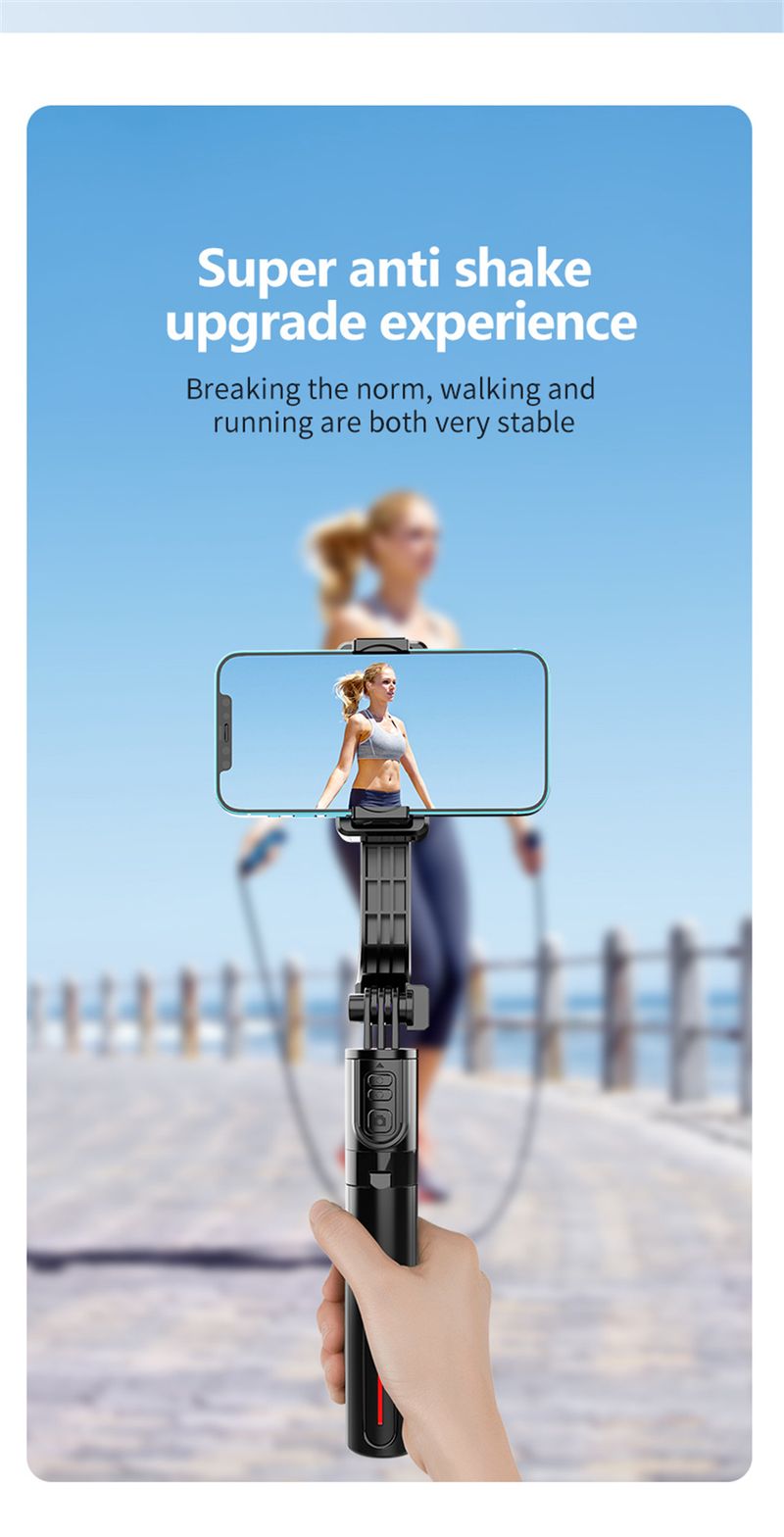 FANGTUOSI Handheld Gimbal Stabilizer 360° Rotation Stabilizer Anti-Shake Selfie Stick Fill Light For Phone_voghion.com