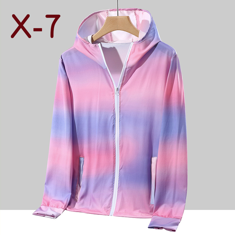 2023 Spring Summer Jacket Women Colorful Shiny Sunscreen Clothing Couples Color Thin Waterproof Coats Trend Large Size_voghion.com