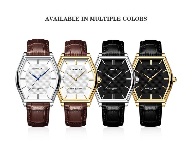 Barrel-Shaped Waterproof Leather Strap Watch, Minimalist Style Unisex Quartz Timepiece With Mineral Glass Couple Belt Watch Quartz Watch_voghion.com