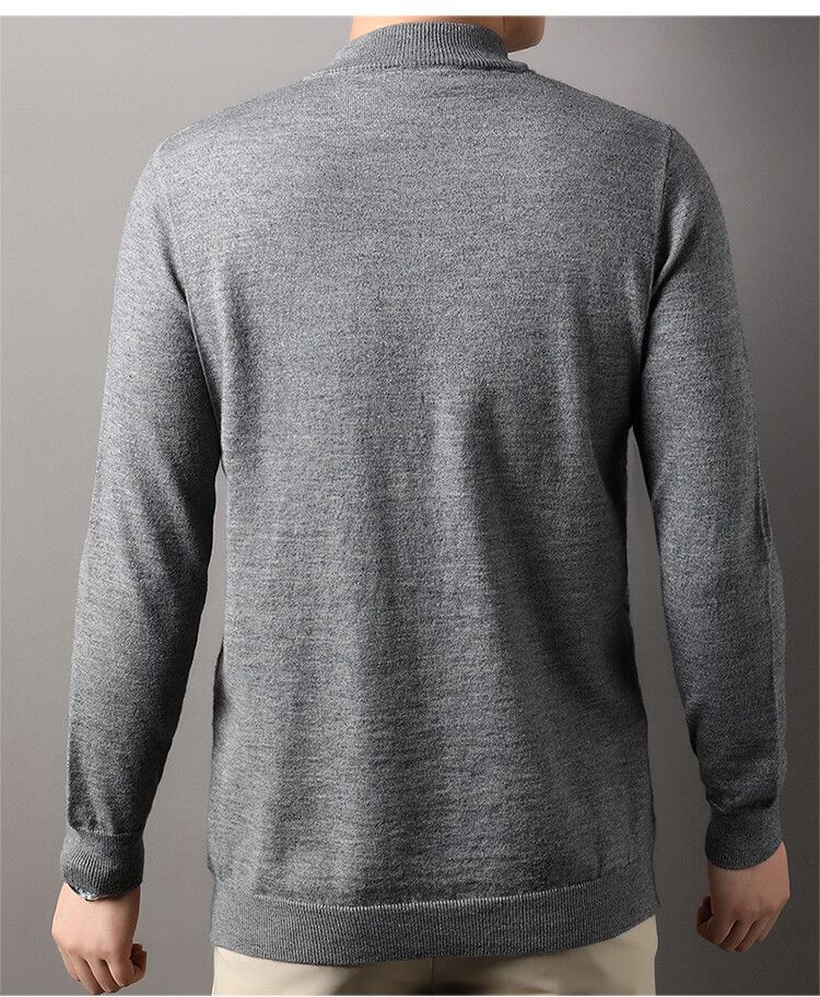 Retro-Pullover mit halbem Reißverschluss für Herren | Atmungsaktiver Strickpullover | Lässiges Winteroberteil mit entspannter Passform (Grau, Armeegrün, Beige, Blau) – S-XXXL_voghion.com