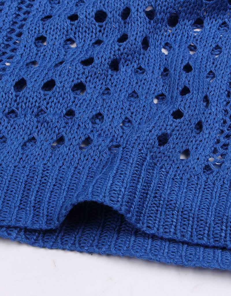 Női hosszú, bő, egyszínű, üreges kötött felső_voghion.com