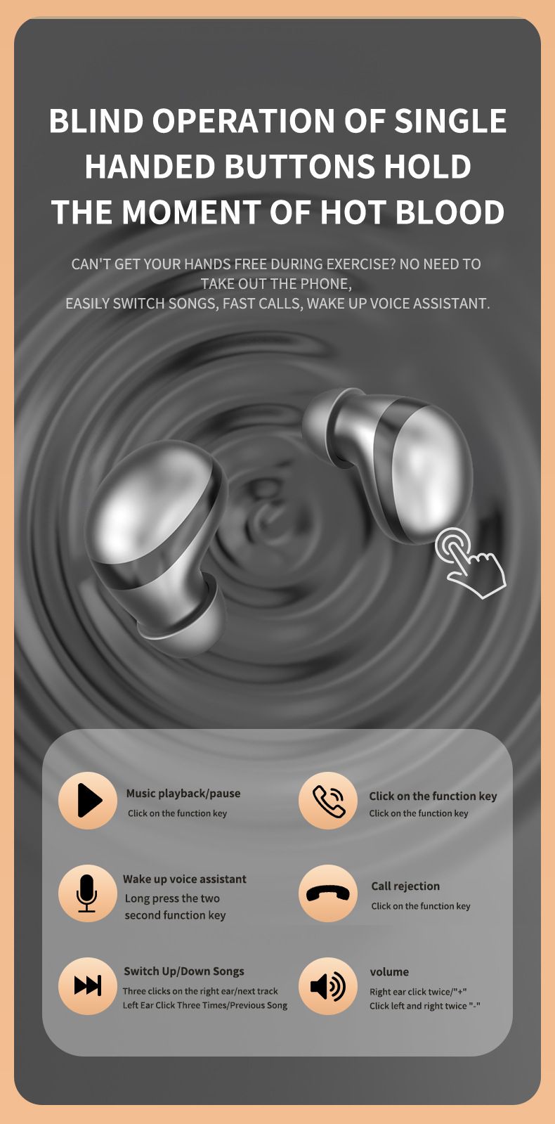 Auricolare Bluetooth wireless ultra-mini per dormire, ultra-sottile, nessun dolore per dormire di lato, confortevole, di lunga durata, riduzione del rumore, latenza ultra-bassa_voghion.com