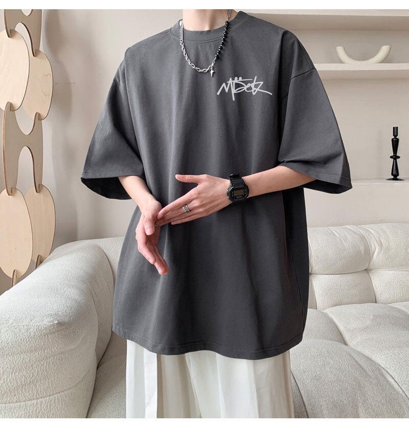 Maglietta a maniche corte da uomo, taglie forti, estiva, casual, ampia, con scollo rotondo e mezza manica, semplice e stampata._voghion.com