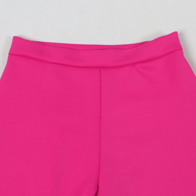 Traje de dos piezas ajustado de manga larga con perlas para mujer_voghion.com