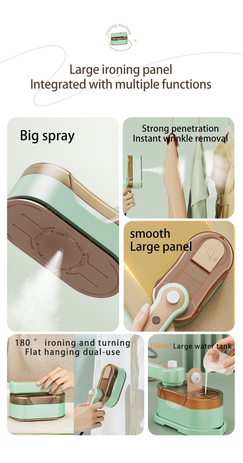 New Handheld Garment Steamer Home Use, Large Steam Electric Iron, Portable And Convenient For Dormitory, Clothes Ironing_voghion.com