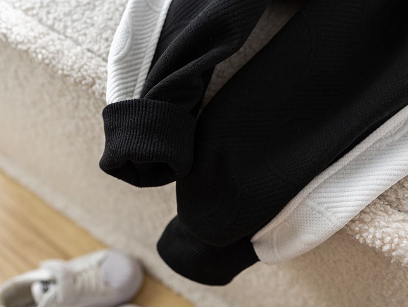 Completo da bambino in stile coreano, 2 pezzi, a maniche lunghe, casual, per primavera e autunno (bianco/nero/grigio, altezza 80-130 cm)_voghion.com