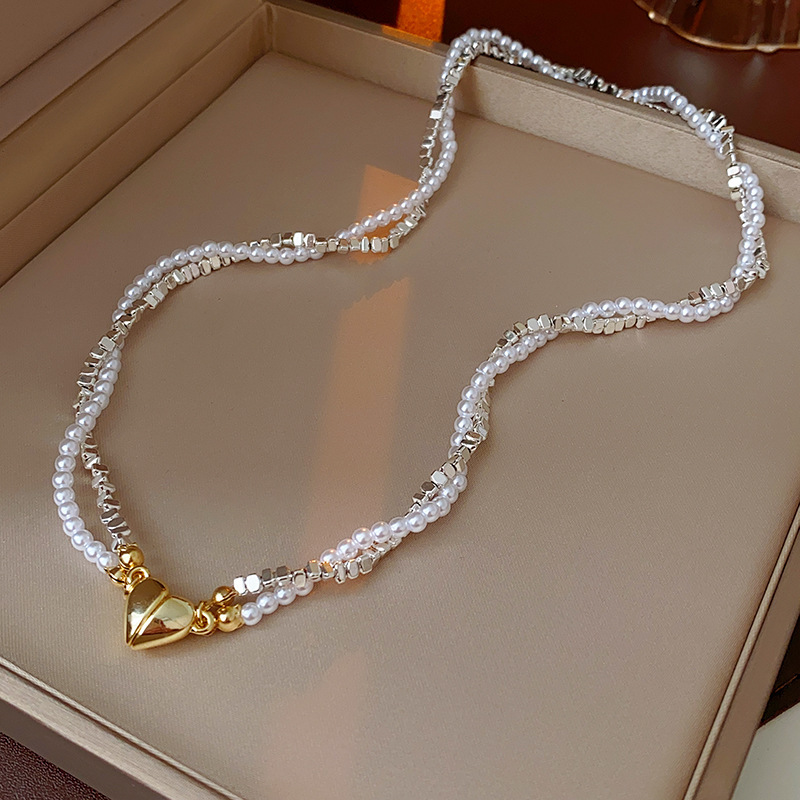 French Style Large Pearl INS Fashion Personality Internet Celebrity Temperament Collarbone Chain Simple Versatile_voghion.com