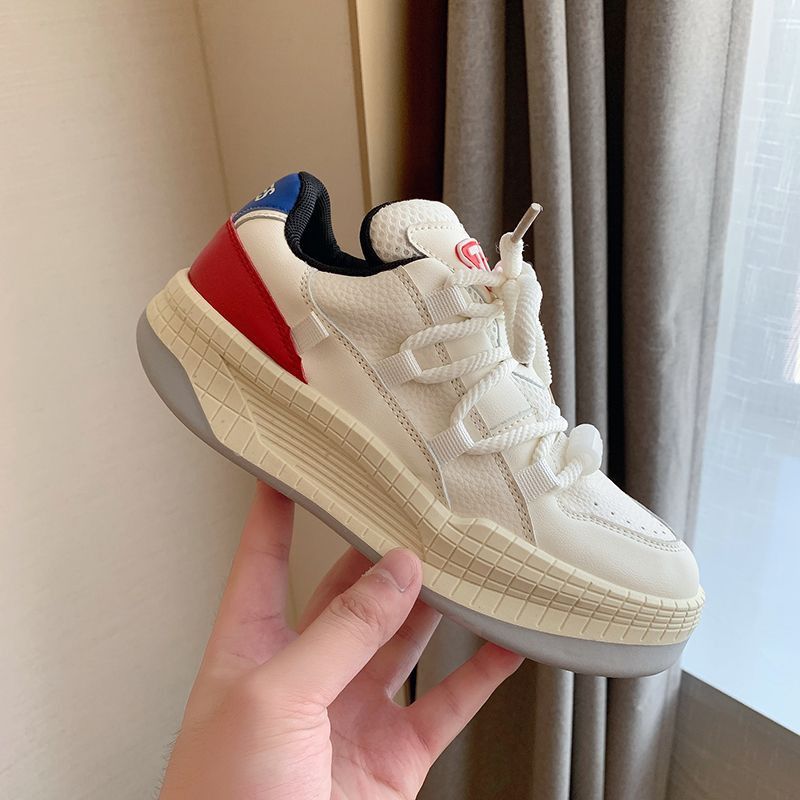 Small niche design bread 2024 Spring and Autumn new thick soled height increasing women's versatile casual sports single_voghion.com