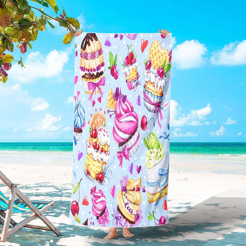 Toalha de praia de melancia estampada toalha de surf adulto cobertor absorvente à beira-mar xale_voghion.com