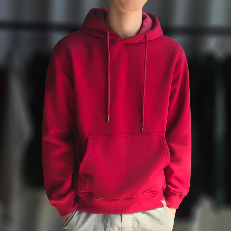 Felpa in pile autunno inverno da uomo con cappuccio, felpa con cappuccio spessa alla moda, giacca da uomo, pullover sportivo, stile coreano per studenti_voghion.com