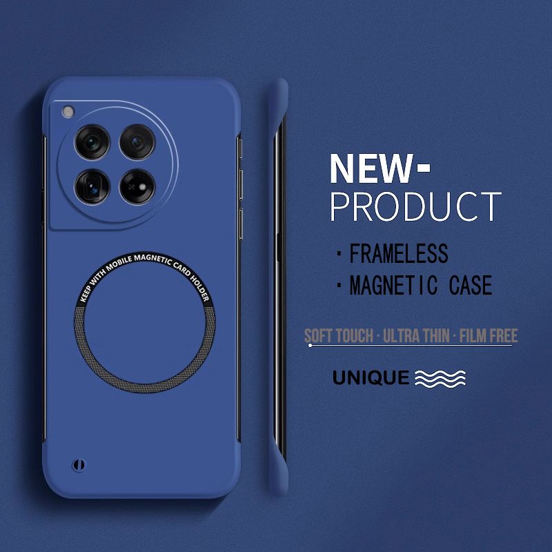 Ultradünne PC-Magnethülle ohne Rahmen für Magsafe Oneplus 12 12R 11 11R 10T 10R 10 Po Matte Colo Solid_voghion.com