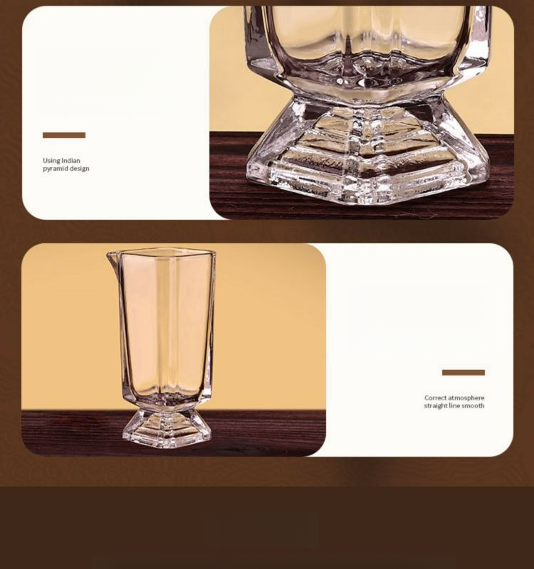 White Pyramid Thickened Divider Set Household Large Capacity One-Cup Special Small Wine Cup_voghion.com