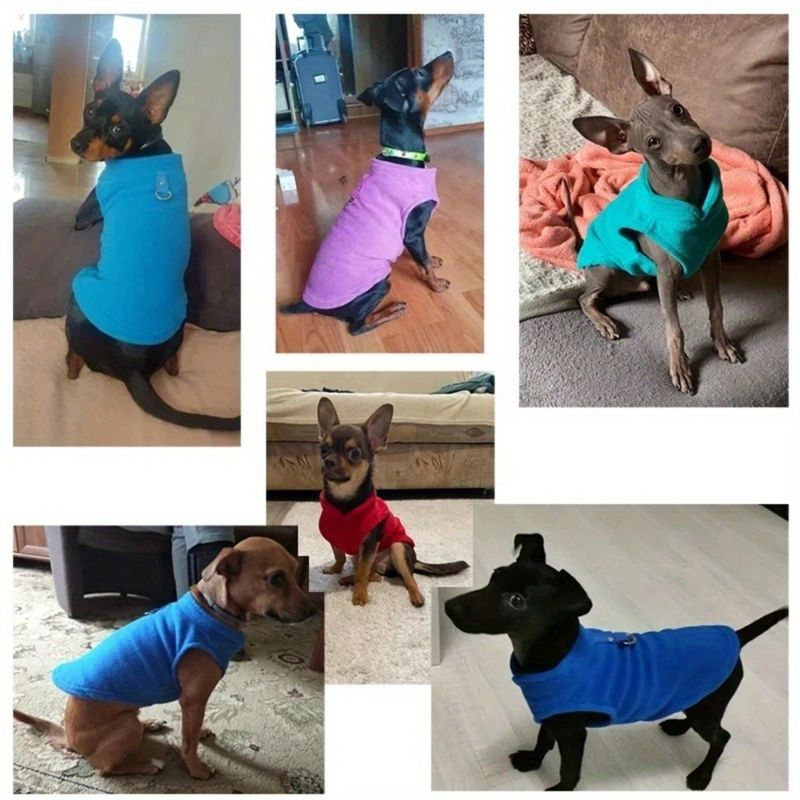 GOODVERYWinter Dog Coat Jacket - Soft Grey Pet Vest With Funny "Coffee Help Jump Cables" Graphic, Warm Fleece Clothing For French Bulldog,_voghion.com