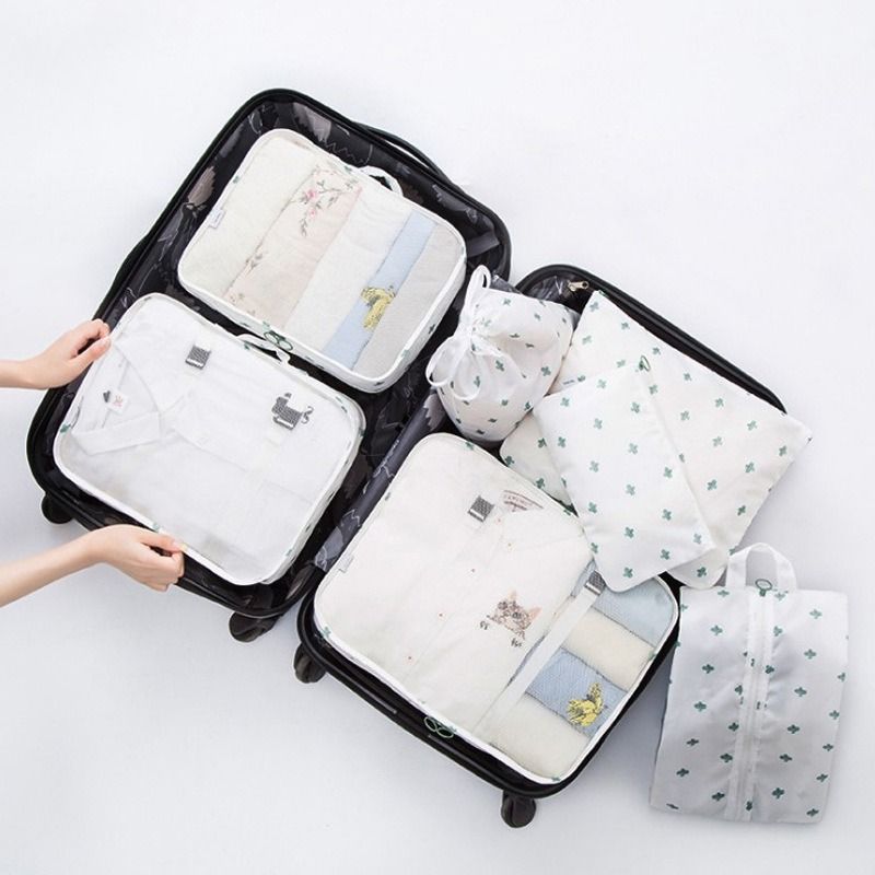7-Piece Waterproof Travel Organizer Set - Large Capacity Packing Cubes For Clothes Shoes & Electronics (Compression Multi-Purpose Durable Foldable)_voghion.com