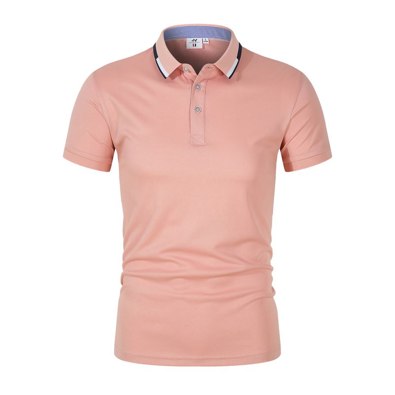 Sommer High-End-Arbeitskleidung lässig bequemes Poloshirt Revers kurzärmeliges Sport-T-Shirt_voghion.com