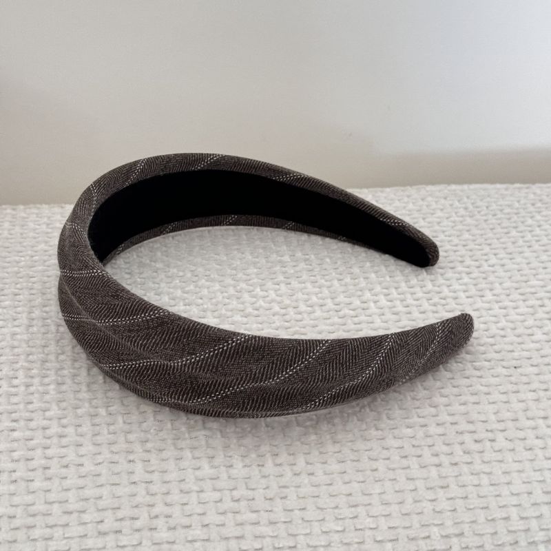 Herbst/Winter, gestreift, einfarbig, konkav-konvex, französischer Stil, hochwertiges Stirnband mit breiter Krempe, britisches Temperament_voghion.com